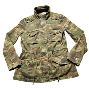 Others Follow Camo Utility‎ Jacket Womens Medium Green Studded Military Coat